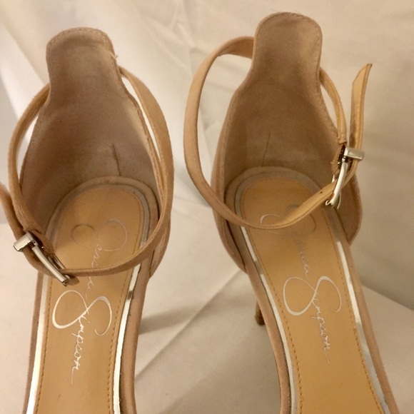 Jessica Simpson Open Toe Heels Cream sz 8 - Picture 10 of 10